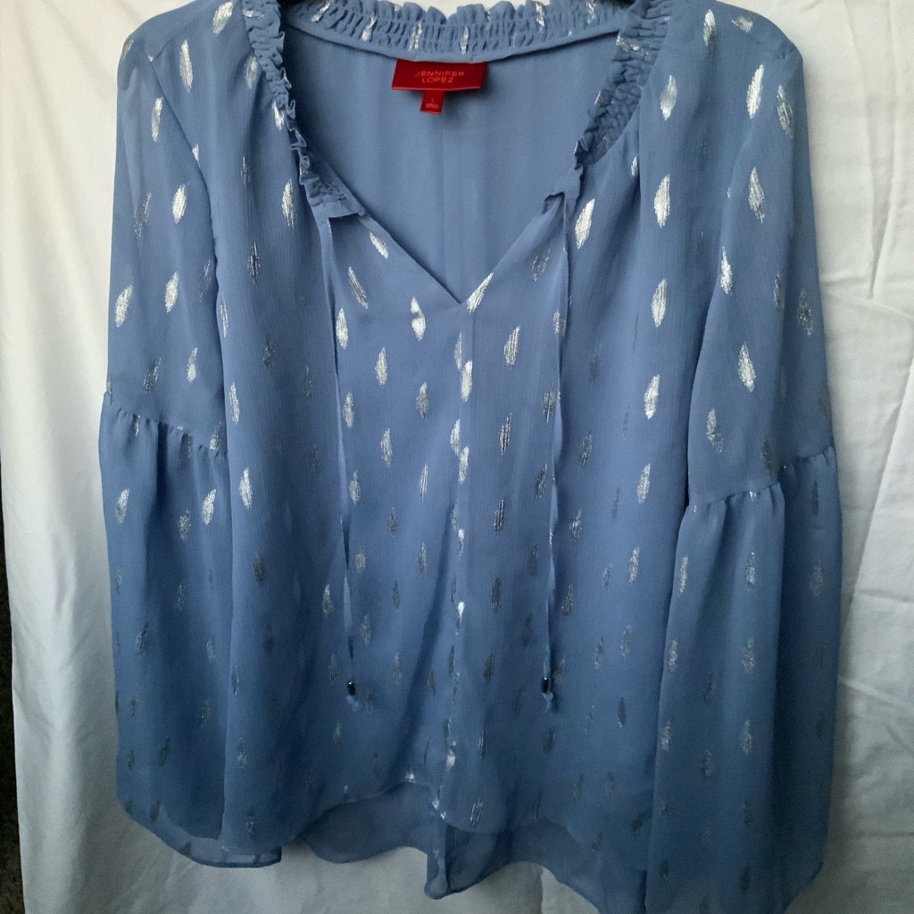 Jennifer Lopez Blue Blouse